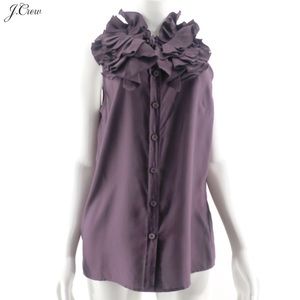 J. Crew Sleeveless, Button Down Silk Top